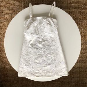 J. Crew Cocktail White Embroidered Dress